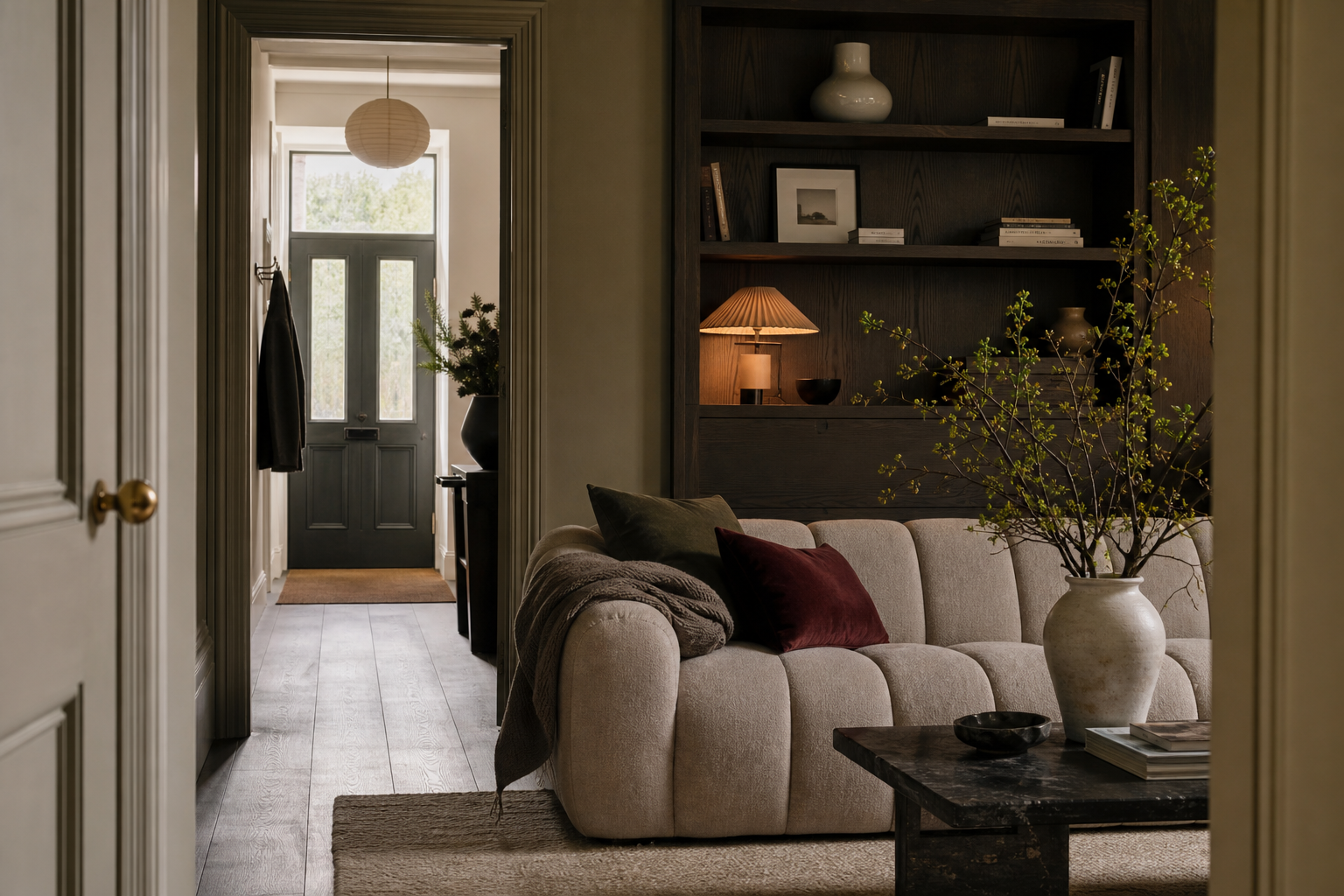 A refined living room ready to welcome guests